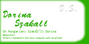 dorina szakall business card